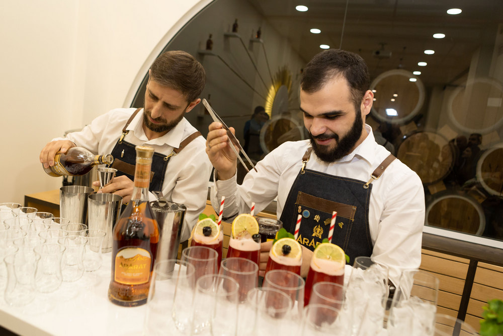 Soirée des cocktails au musée du brandy ARARAT