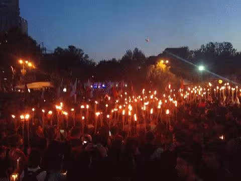 Le parcours de la procession de la flamme à Erevan